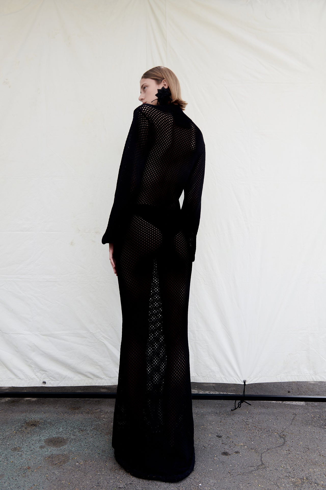 NET MAXI DRESS