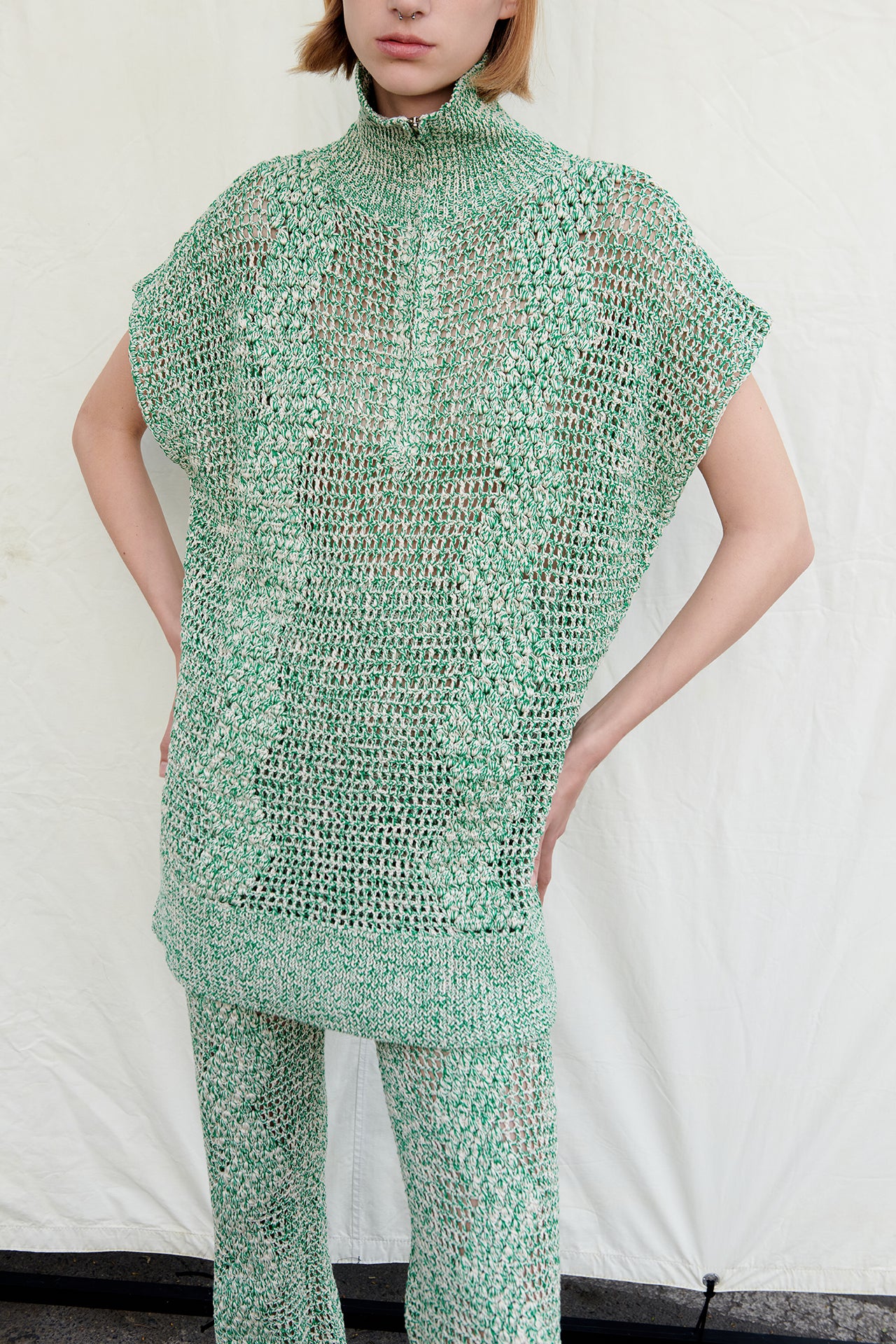ZIG ZAG TUNIC GREEN