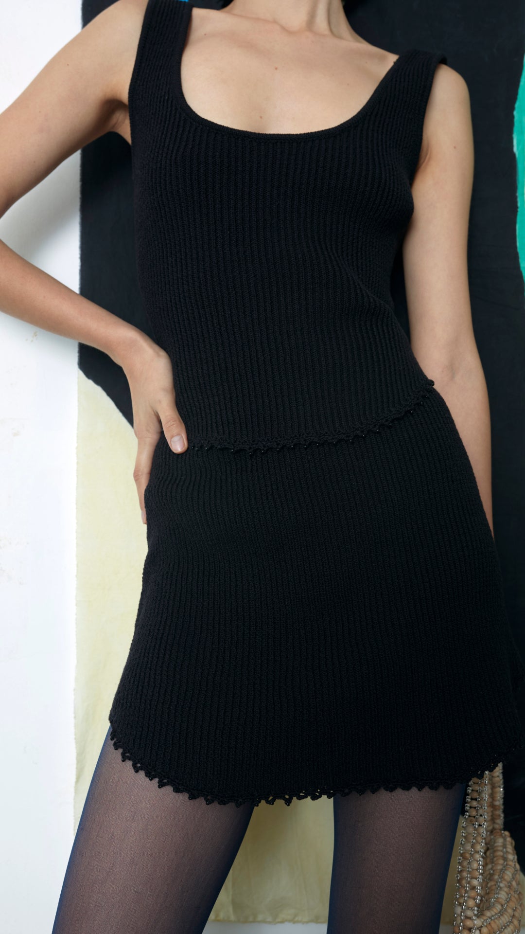 Azure Mini Skirt Black