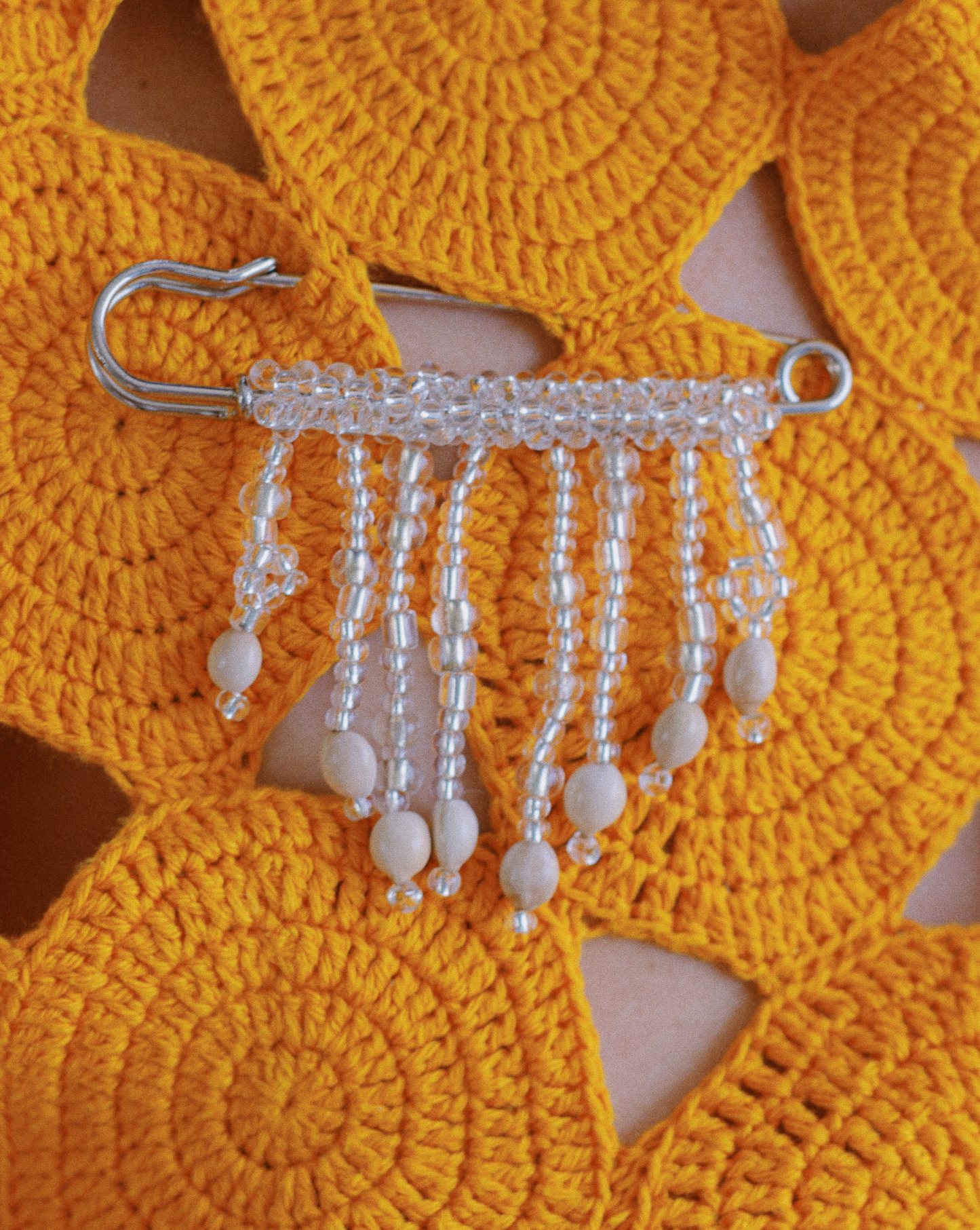 Beaded Fringe Pin
