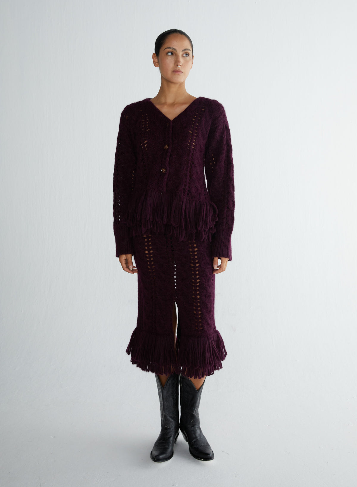 Sola Cardigan Burgundy