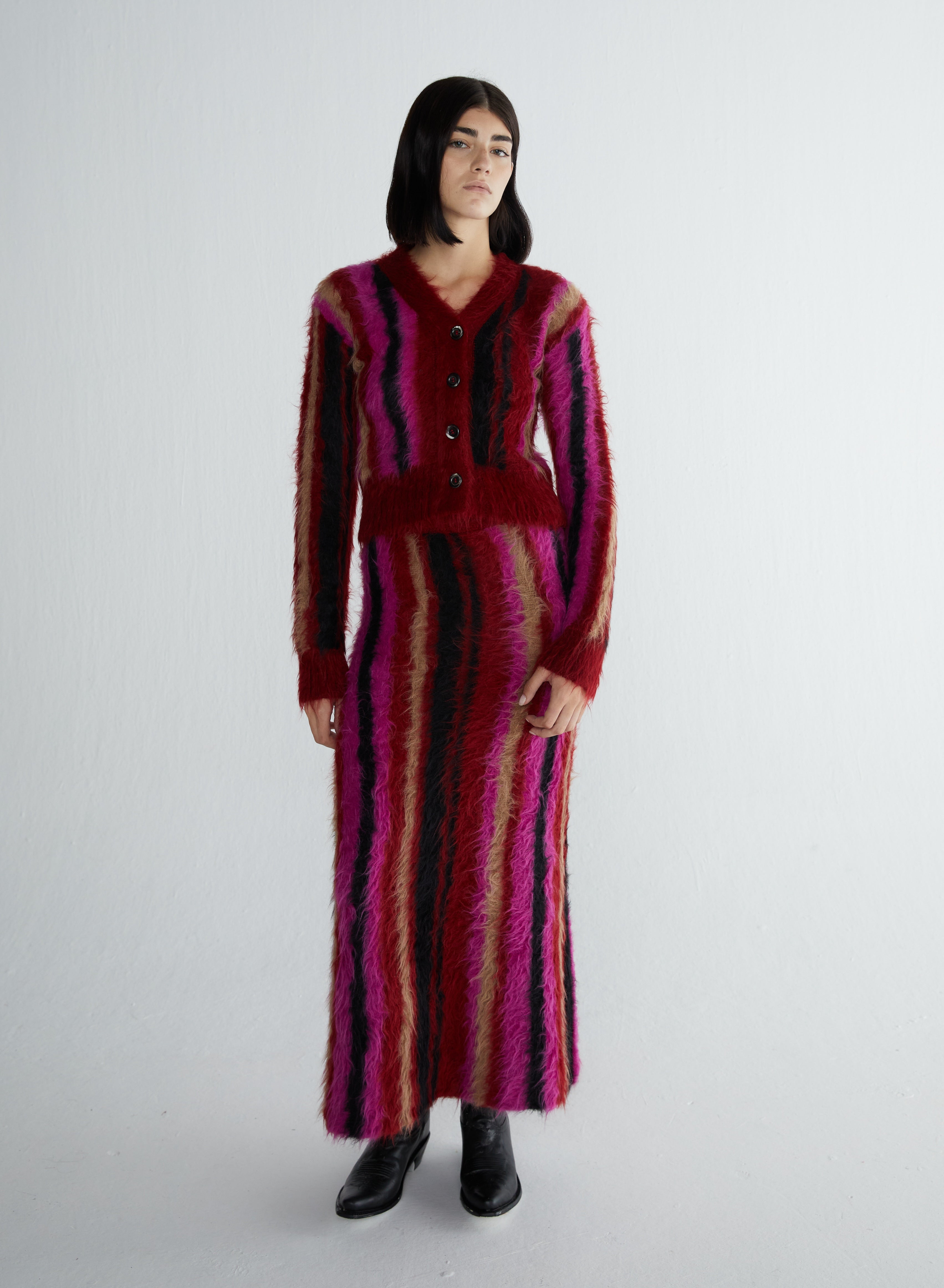 Gasha Cardigan Pomegranate