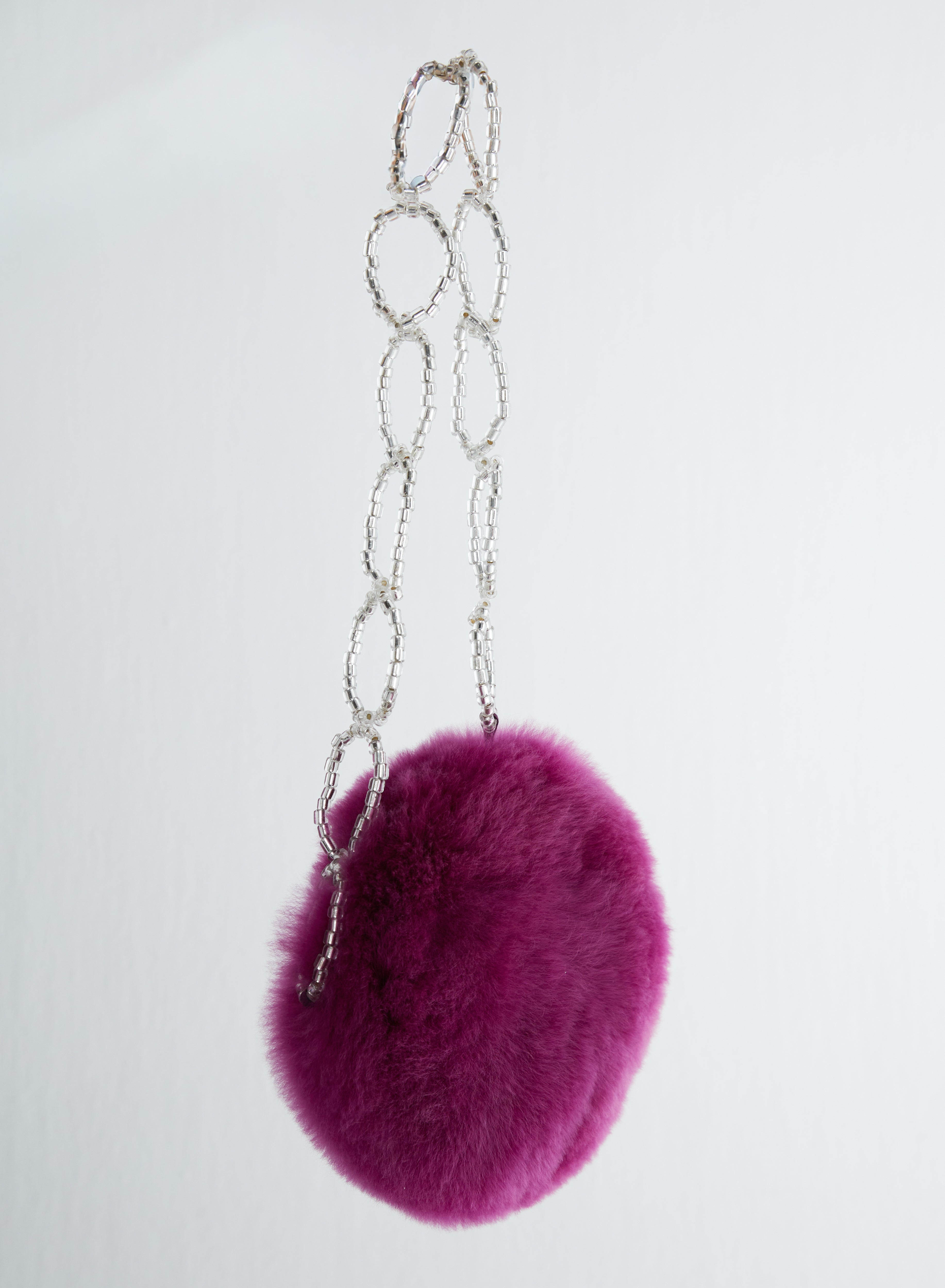 Circle Fur Bag Pomegranate