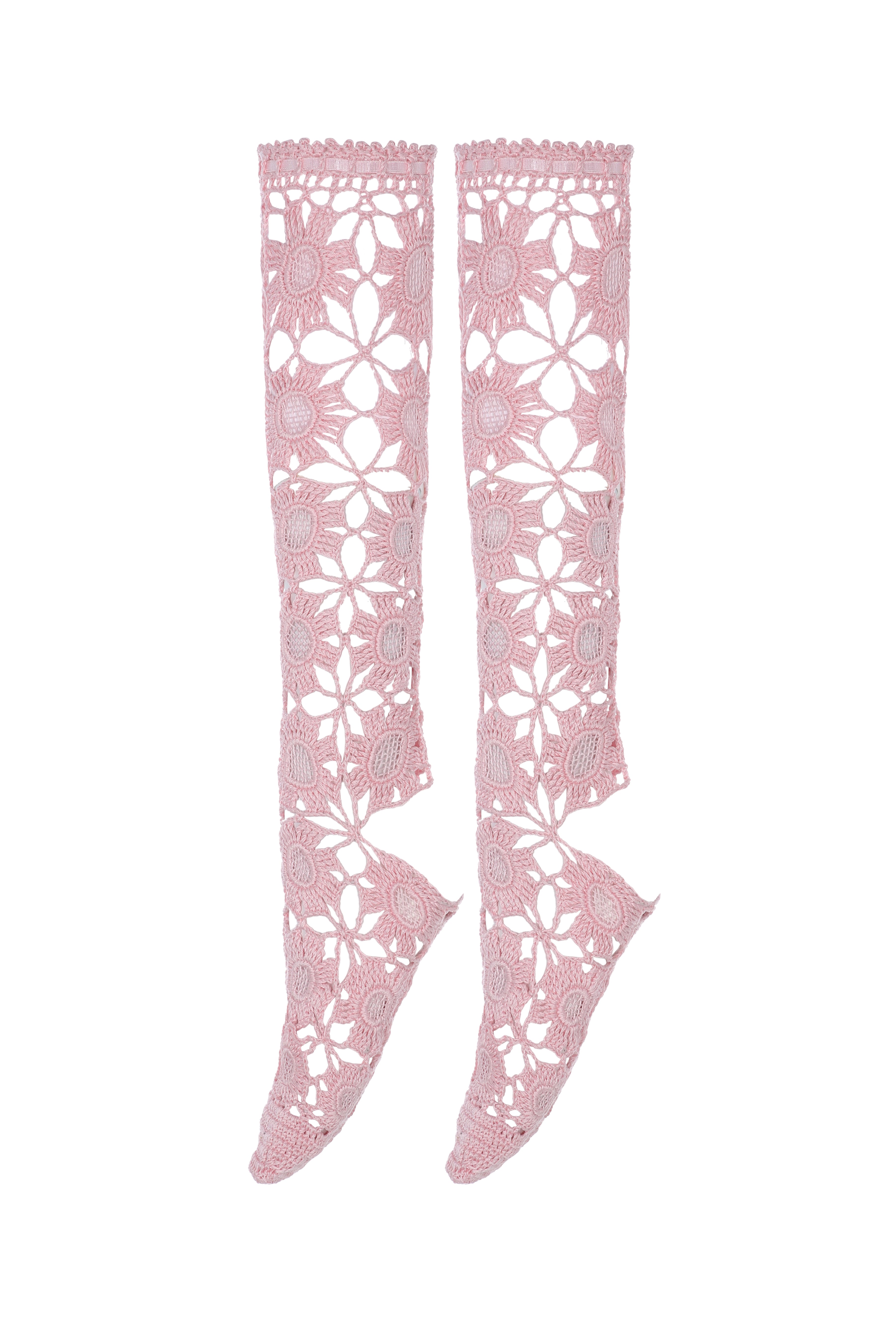 Flower Lace Socks Pink