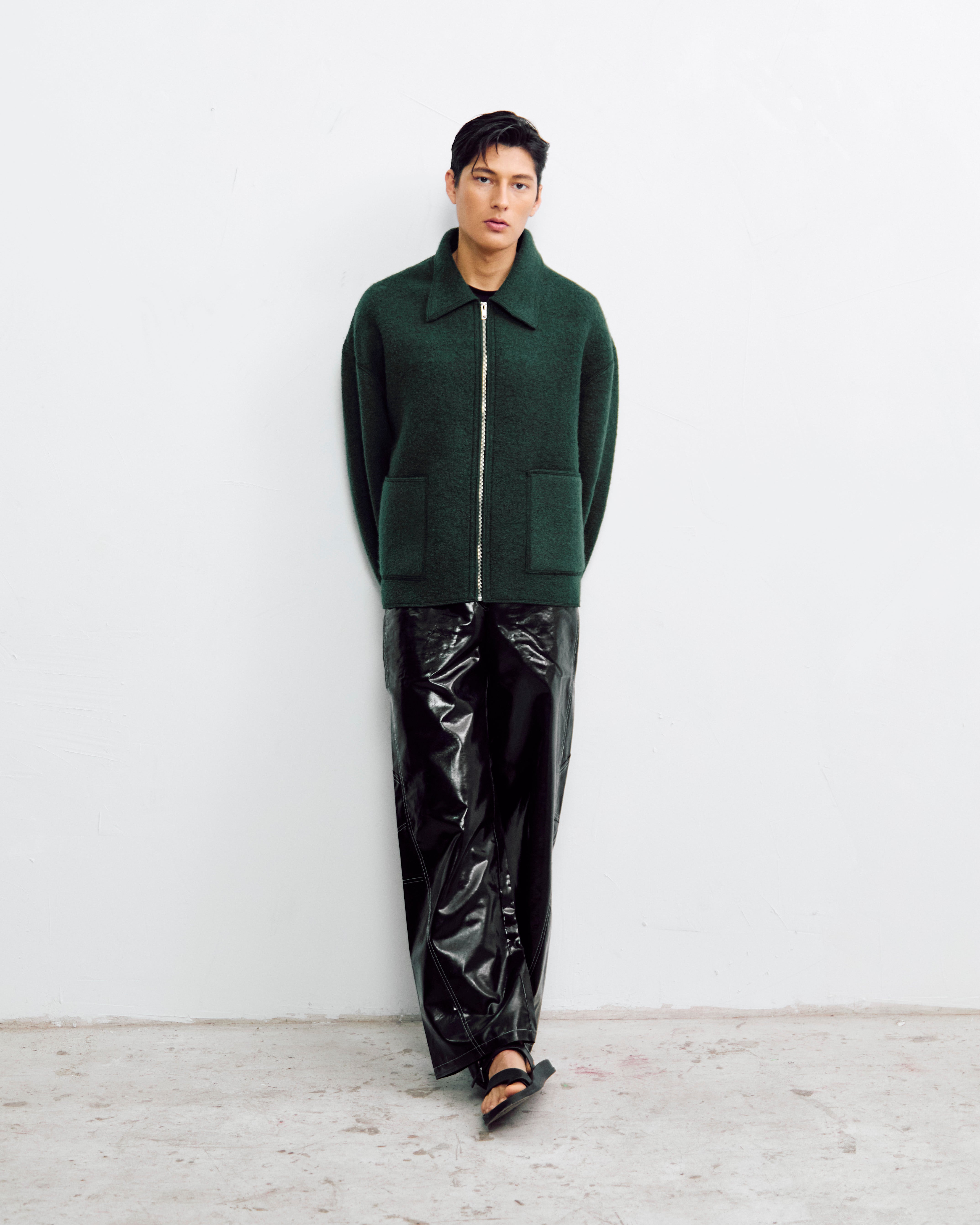 Rubber Cargo Pants Black