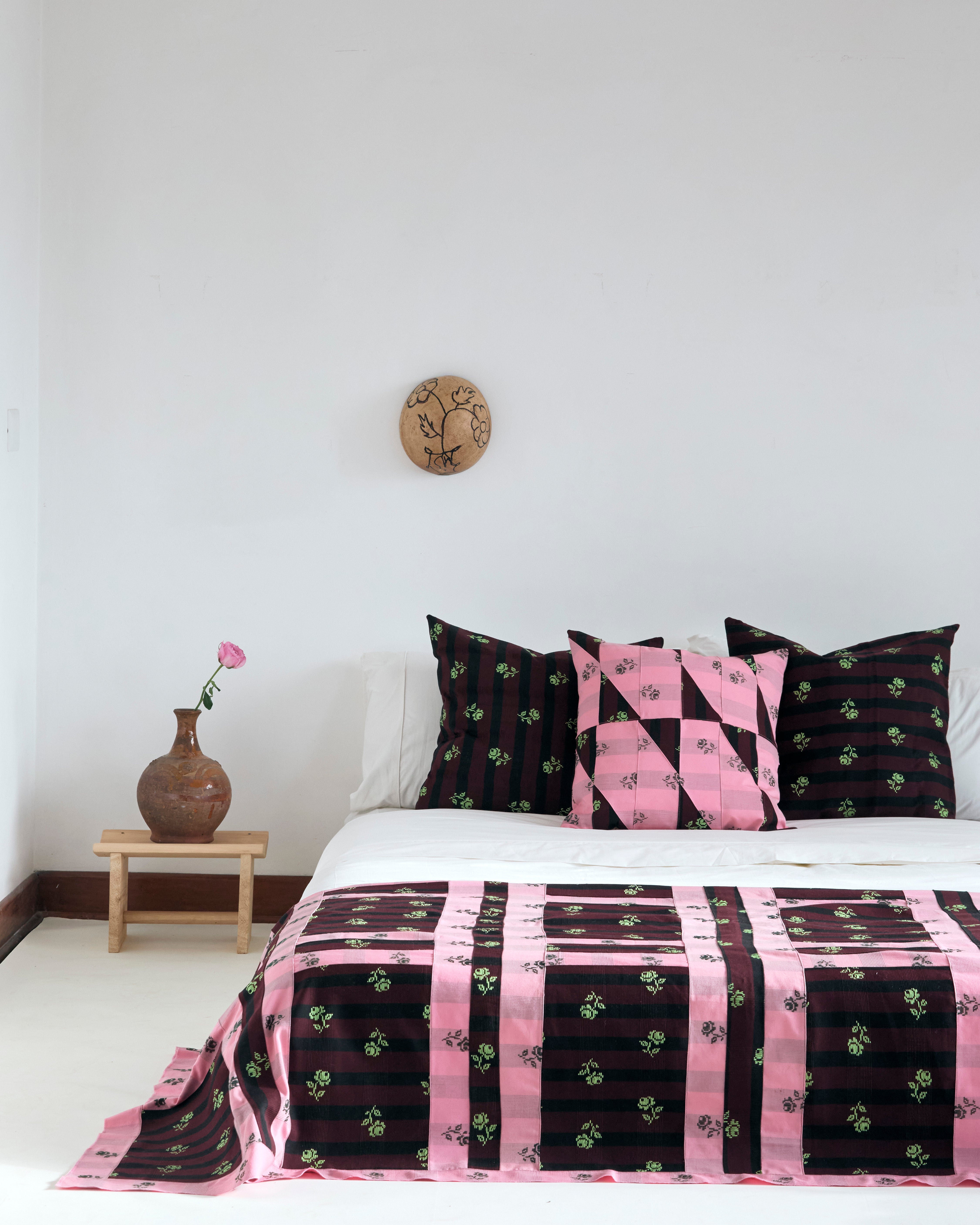 Patchwork Blancket Burgundy/Pink