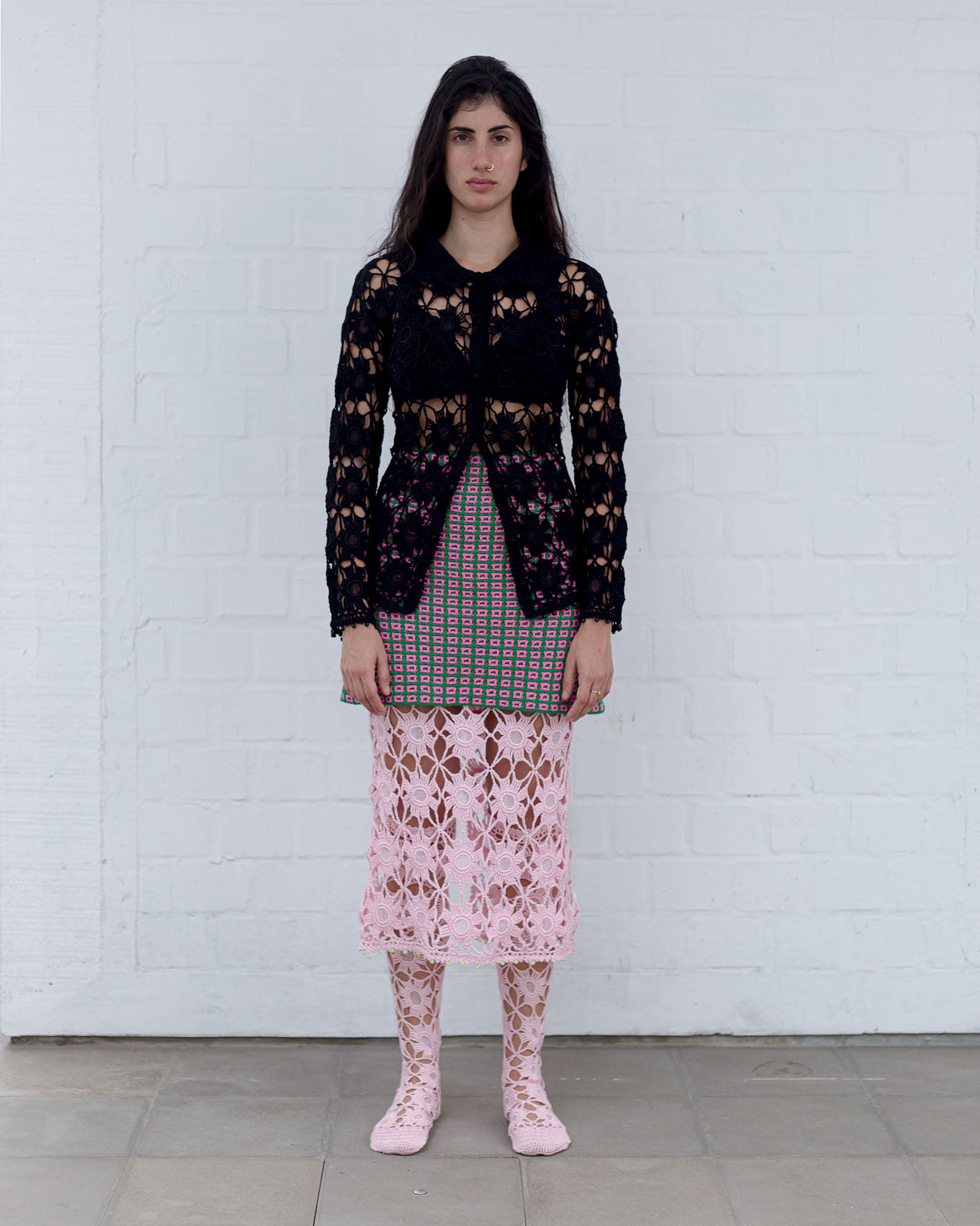 Flower Lace Socks Pink