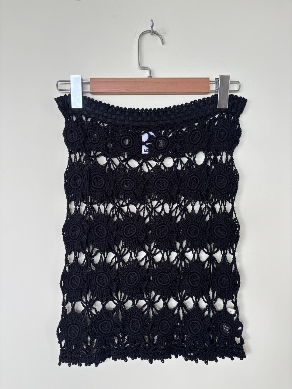 Flower Lace Mini Skit Black